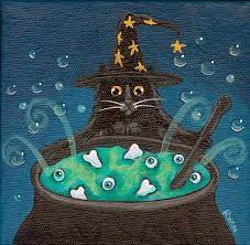 Eyetalian Stew Folk Art Cat Cat Illustration Black Cat Art