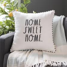 Who Could Resist A Cozy Blanket And This Home Sweet Home Throw Pillow Raedunn Kirklands Homedecor Welcoming Rae Dunn Chic Home Decor Pillow Inspiration