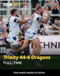 BBC Sport West Yorkshire on X: ⏱ FULL-TIME! 🏉 @WTrinityRL 44-6 Catalans  🎙 Post-match reaction to follow 👉 t.codps0fme3ZH BBCRL  t.com7OgpW0Vny  X