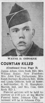 Wayne D Osborne Obit, The Gazette and Daily (York, PA), 17 May 1963, Page  46