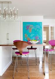 What kind of stool chooses? Fuchsia Velvet Stools Design Ideas