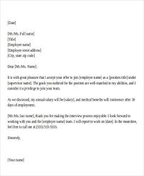 Free 14 Job Acceptance Letter Templates In Pdf Ms Word