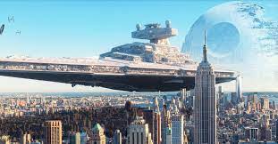 Il compare les vaisseaux Star Wars avec la taille des villes pour une mise  à l'échelle surprenante