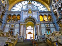 The antwerp central station is the terminal station of the oldest railway line in belgium dubbed the 'railway cathedral', it is one of the main landmarks in antwerp. Antwerp Railway Station Belgium Station Central Station Antwerpen Centraal Architecture Arch Built Structure Place Of Worship Pxfuel