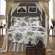 Maybe you would like to learn more about one of these? Black And White Toile Floral Bedding Antique Farmhouse