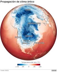Mapa De La Propagacion De Clima Artico Arctic Weather Polar Vortex Vortex