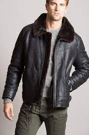 The Brody Sheepskin Bomber Boasts A Rugged Sheepskin Design With A Distressed Look And Supreme Insulati Leather Jacket Bomber Jacket Fashion Leather Jacket Men