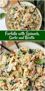 Farfalle With Spinach And Ricotta Cheese Recipe In 2020 Ricotta Cheese Recipes Vegetarian Pasta Recipes Cooking Recipes Healthy