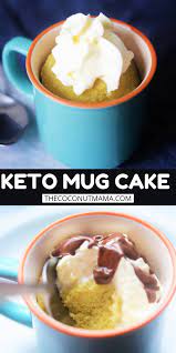 This Keto Mug Cake Is Baked In 3 Minutes And Has A Coconut Flour Base It S Light And Fluffy And Is Perfect For When You Coconut Recipes Mug Cake Keto Mug Cake