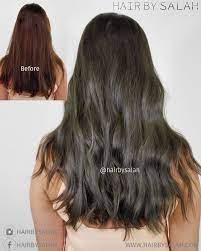 Before After Mat Brown Colour Without Bleach By Salah Hair Haircolor Ba Light Ash Brown Hair Ash Brown Hair Color Light Hair Color