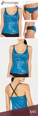 Nike 6 1 Shine Striped 2 Piece Tankini Swimsuit Black Tankini Top Tankini Swimsuits One Piece Swimsuit White