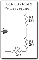 (a) the current passing through each resistor is the same. Electrical Electronic Series Circuits