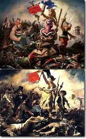 Frankreich, waffen, tote, frau, nackt, männer. Die Freiheit Fuhrt Das Volk Asterix Archiv Lexikon