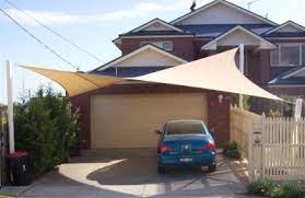 Driveway Shade Sail Google Search Backyard Shade Carport Shade Shade Sail