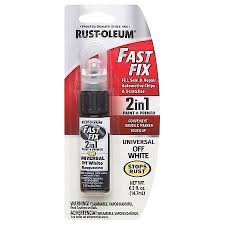 Check the cleanup instructions on the usually acetone (diluted with turpentine or white spirits) is used to dissolve the varnish layer which remove all loose rust and old paint, and clean the surface well with a solvent such as mineral spirits. Rust Oleum Universal Touch Up Paint Markers Off White 0 5 Oz 286482 Advance Auto Parts