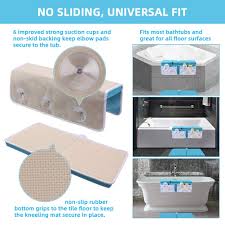 Baby bath time shouldn't be a stressful time, but you've got to make sure you've got your bases covered. Blue Bath Kneeler And Elbow Rest Set Thick Baby Bath Kneeling Pad Bathing Kneeling Mat Cushion Washable Padded Bathtub Knee Saver With Arm Support And Pockets Organizer For Bathroom Bathtime Comfort Bathing
