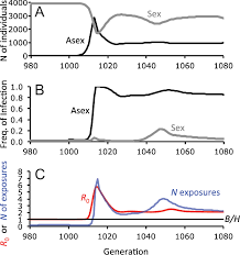 sexual versus asexual reproduction in an epidemiological