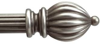 Use a sheer curtain on the inside layer for privacy and heavier panels on the outside layer to darken rooms. Custom 1 3 8 Wood Curtain Rod In Antique Silver Extra Long Available Bestwindowtreatments Com