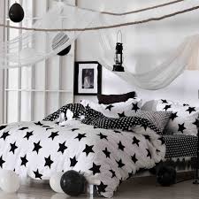 Black And White Comforter Set Full Black And White Star Print Modern Chic Twin Full Queen Size Bedding Sets Hipsterbedding Com Bedding Sets Bedroom Quilt Covers Black And White Bedspreads
