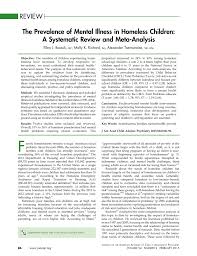 Turn in final research paper with 3 more pages: Pdf The Prevalence Of Mental Illness In Homeless Children A Systematic Review And Meta Analysis