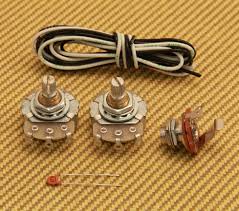 Single volume and tone controls for wiring basses or guitars with a single pickup. Bass Wiring Kits