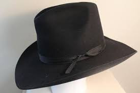 Resistol Ambush 4x Beaver Fur Felt Black Western Men S Hat 7 1 4 Self Conforming Hats For Men Cowboy Hats Vintage Men