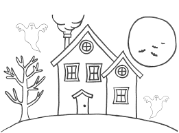 Flash card picturing house like fireplace, chimney, gate, attic, stairs, garage, roof. Free Printable House Coloring Pages For Kids