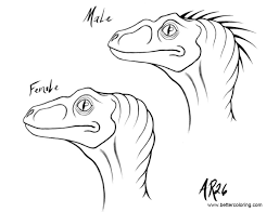 Print pages full of fun dinosaur train activities and characters to color! Jurassic World Raptor Coloring Page Novocom Top