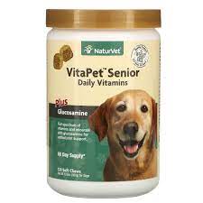 Check spelling or type a new query. Naturvet Vitapet Senior Daily Vitamins Plus Glucosamine For Dogs 120 Soft Chews 12 6 Oz 360 G Iherb