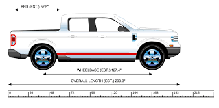 That's why the 2022 ford maverick truck comes standard with a 2.5l full hybrid engine and offers an optional 2.0l ecoboost® engine. Maverick Estimated Dimensions Mavericktruckclub Com 2022 Ford Maverick Pickup Forum News Info