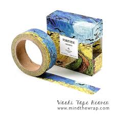Van Gogh Washi Tape Wheatfield With Crows 15mm X 7m Famous Paintings Post Impressionist Art Journals Planners Decoration Tape Crafts Washi Tape Diy Washi