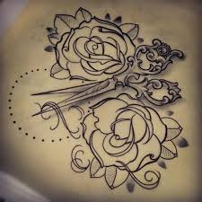 Rose Tattoo Sketch Tumblr Stylist Tattoos Hairdresser Tattoos Cosmetology Tattoos