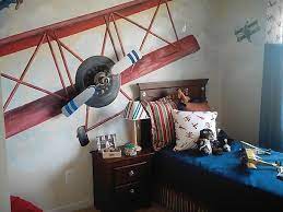 If anyone's interested, i can do a. Fun Rooms For Boys Airplane Room Airplane Boys Room Boy Room