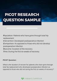 Picot Research Question Sample Research Question Nursing Research Nursing Questions