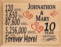 Top 10 best surprising wedding anniversary gifts for husband men • nov 25, 2020 marriage anniversary is a very special occasion for the couple celebrating it. 10 Year Anniversary Gift Personalized Fast 10th Year For Her Him Or Couple Ebay