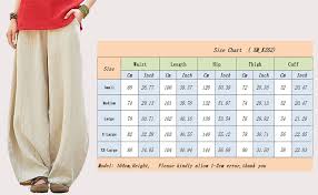 Iximo Womens Casual Cotton Linen Baggy Pants With Elastic Waist Relax Fit Lantern Trousers