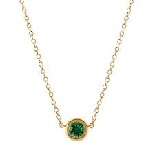 Bezel Set Green Sapphire Necklace 18 In Green Sapphire Necklace Sapphire Necklace Green Sapphire