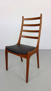 12 Danish Modern Teak Ladder Back Dining Chairs By Kai Kristiansen 1960s Ladder Back Dining Chairs Dining Chairs Chair