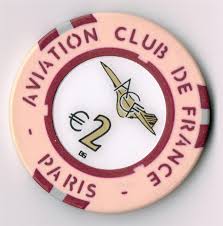 2 Euro Aviation Club De France Paris Casino Chip From Paris France Casino Chips Paris Casino Chips