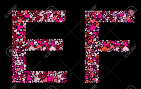 Numbers and smallest alphabet one color. Letter E F Valentine Alphabet Set With Heart Vector Font Royalty Free Cliparts Vectors And Stock Illustration Image 11674242