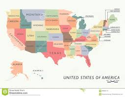 Les 100 prénoms les plus portés en france. Carte Coloree Des Etats Unis Avec Le Nom Des Etats Illustration De Vecteur Illustration Du Illinois Couleur 96656175