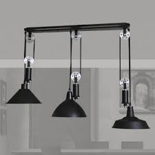 We want to make sure you have a wide selection of pulley lighting to choose from to ensure every room is covered. Black 3 Light Pulley Large Led Pendant Light Takeluckhome Com