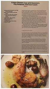 Crispy Chicken Legs With Rosemary Tiny Potatoes And Sour Cream Tiny Potato Crispy Chicken Food