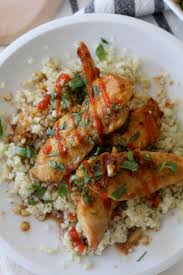 Try this gluten free dairy free instant pot version of our simple honey bourbon chicken for a quick and easy family dinner. Gluten Free Honey Sriracha Chicken Cauliflower Rice The Whole Smiths