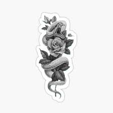 Wanna try out a tattoo before getting inked for real? Snake And Flowers Stickers Redbubble