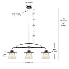 Amazonsmile Globe Electric 64845 Nate 3 Light Pendant Oil Rubbed Bronze Cl Farmhouse Pendant Light Fixture Pendant Light Fixtures Farmhouse Pendant Lighting