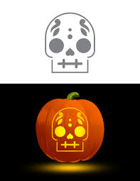 Published her project sugar skull pumpkin 30 oct 11:08 Printable Easy Sugar Skull Pumpkin Stencil