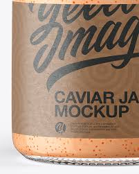 Download Caviar Jar Mockup In Jar Mockups On Yellow Images Object Mockups PSD Mockup Templates