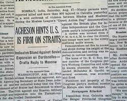 Widespread riots erupt in calcutta between muslims and hindus over whether pakistan should be a separate state, killing over 4,000 and leaving 100,000 homeless; Direct Action Day In 1946 Rarenewspapers Com