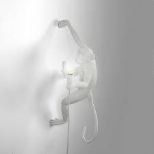 Monkey lamp // outdoor // black // hanging #5; Seletti Monkey Lamp Hanging Right Hand White Tattahome